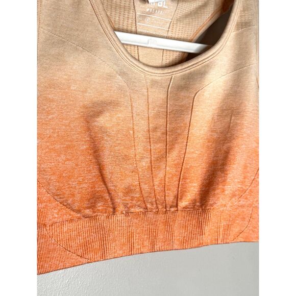 AYBL Ombre Orange Seamless Sports Bra Racerback Gym Training Top S - Picture 5 of 6